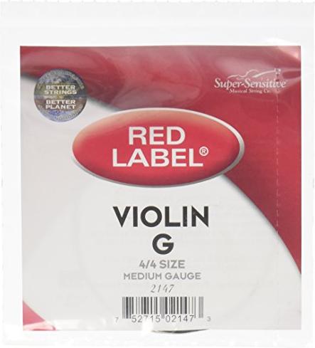 Super Sensitive Red Label Violin G String  4/4