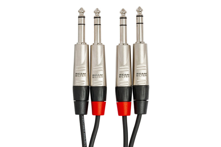 Hosa HSS-020X2 Pro Stereo Interconnect Cable - Dual REAN 1/4\" to TRS - 20FT 2