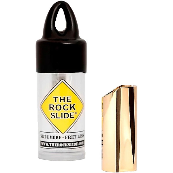 The Rock Slide Polished Brass Guitar Slide - Medium 2