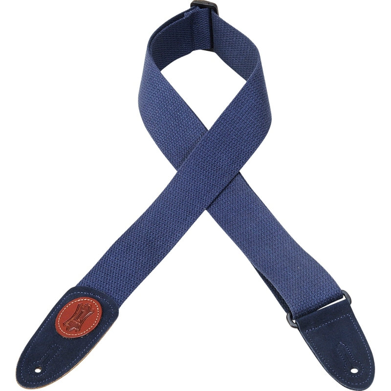 Levy's MSSC8-NAV 2-Inch Cotton Guitar Strap (Navy Blue)