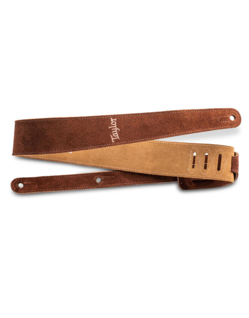 Taylor 4400-25 2.5\" Embroidered Suede Chocolate Strap 2