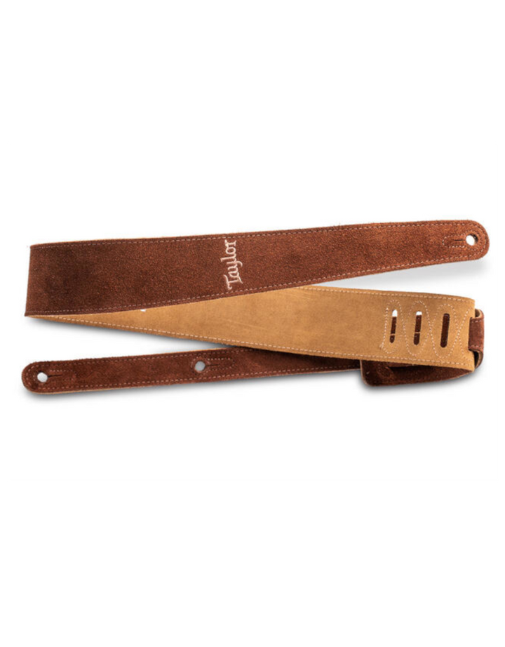 Taylor 4400-25 2.5\" Embroidered Suede Chocolate Strap 2