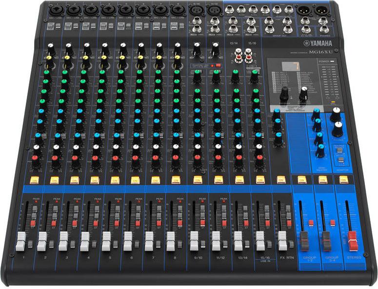 Yamaha MG16XU 16 Channel Mixer with High-Grade Effects & USB (Includes Rack Mount Kit)