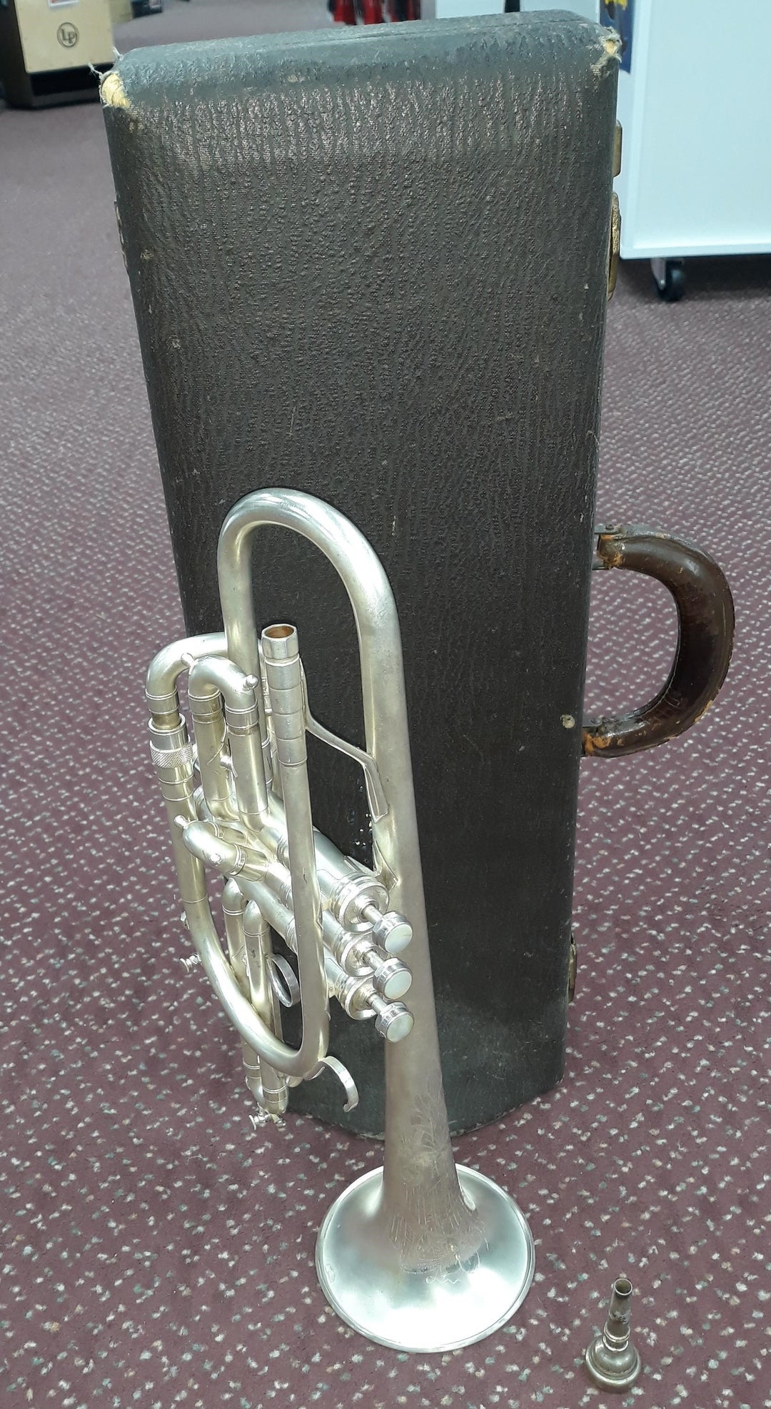 Used H.N. White 'King' Master Model Bb Cornet - Matte Silver-Plate