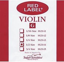 Super Sensitive Red Label Violin G String 1/2