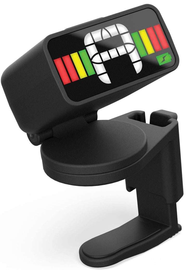 D'Addario Micro Rechargeable Headstock Guitar Tuner - Black