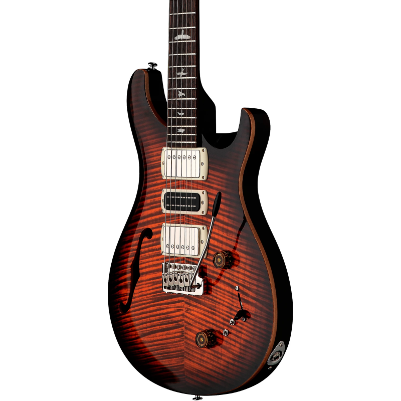 PRS SE Special Semi-Hollow Electric Guitar - Orange Tiger Smokeburst 3