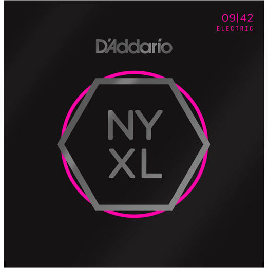 D'Addario NYXL Nickel Wound 9-42 Electric Guitar Strings - Super Light