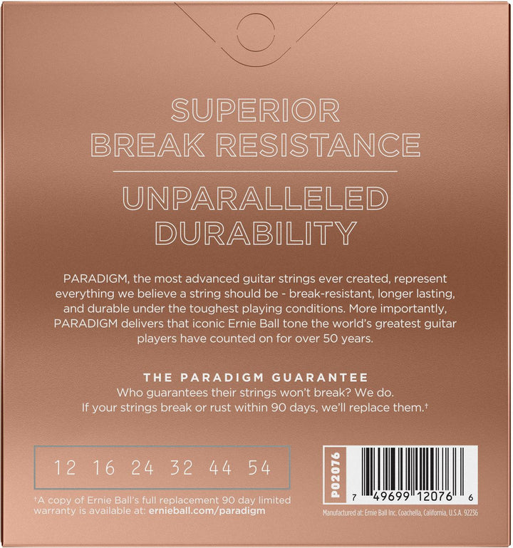 Ernie Ball Paradigm Phosphor Bronze Acoustic Guitar Strings - (.012-.054)