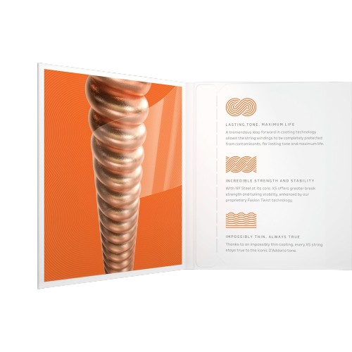 D'Addario XSAPB1047 XS Phosphor Bronze Acoustic Guitar Strings - Extra Light (.10-.47)