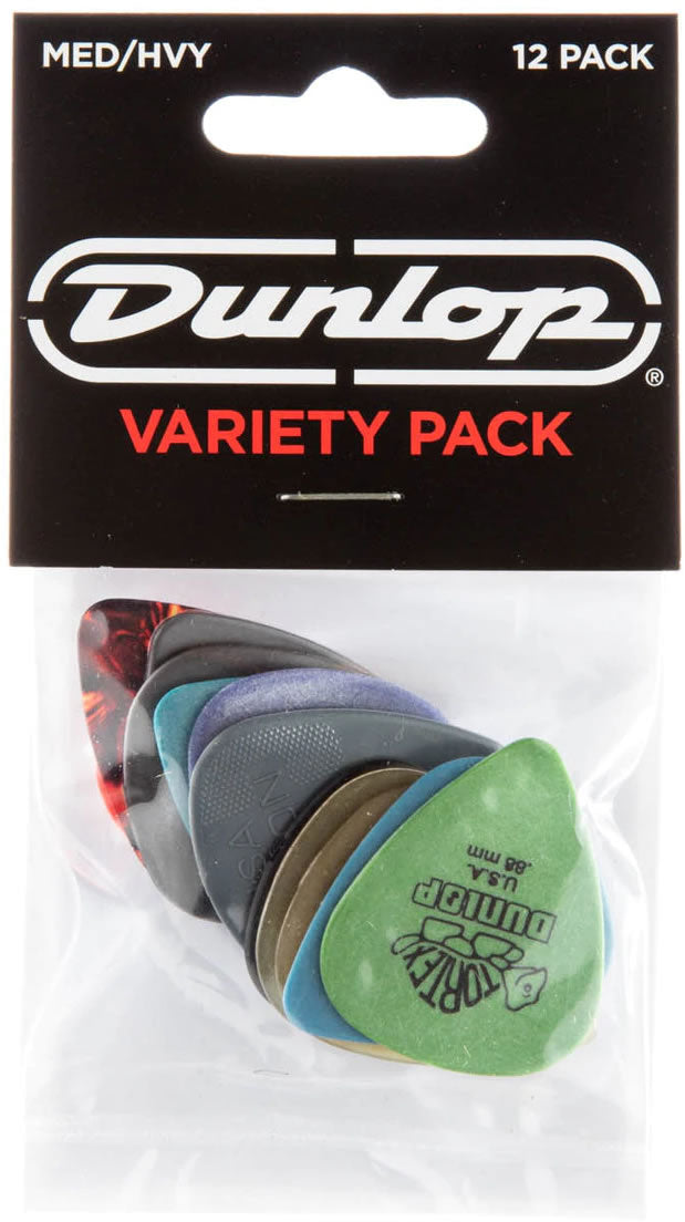 Dunlop PVP102 Variety Pick 12 Pack Medium/Heavy