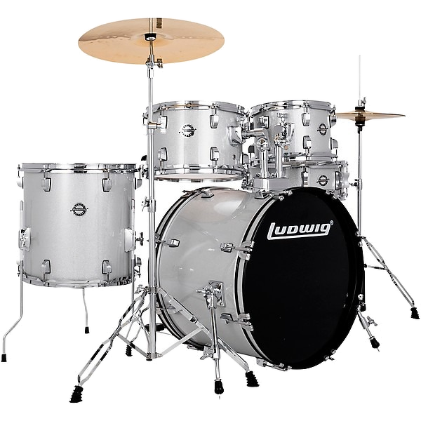 Ludwig LC19015 Accent Fuse 5-Piece Drum Kit (20\" Bass Drum) - Silver Sparkle