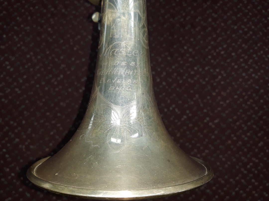 Used H.N. White 'King' Master Model Bb Cornet - Matte Silver-Plate 6