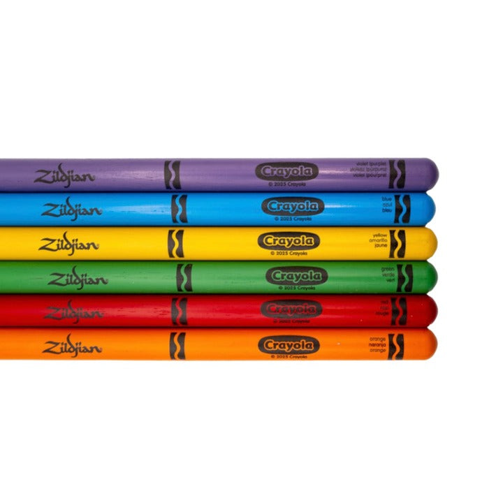 Zildjian Crayola Kids Drumsticks With Practice Pad - 6 Sticks
