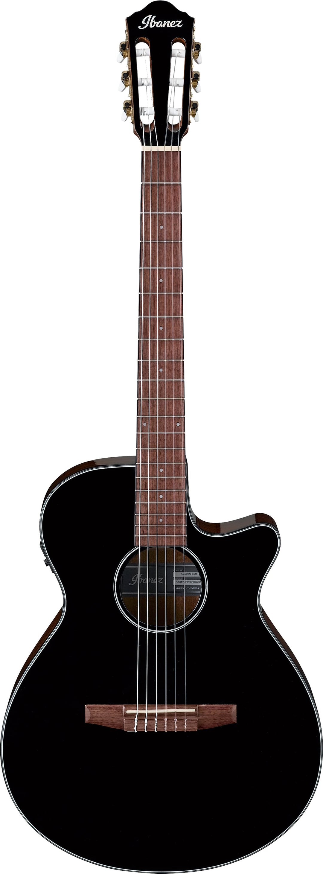Ibanez AEG50NBKH Acoustic-Electric Nylon-String Guitar (Black) 2