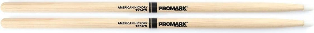 Promark 747N Hickory Nylon Tip Drum Sticks 2
