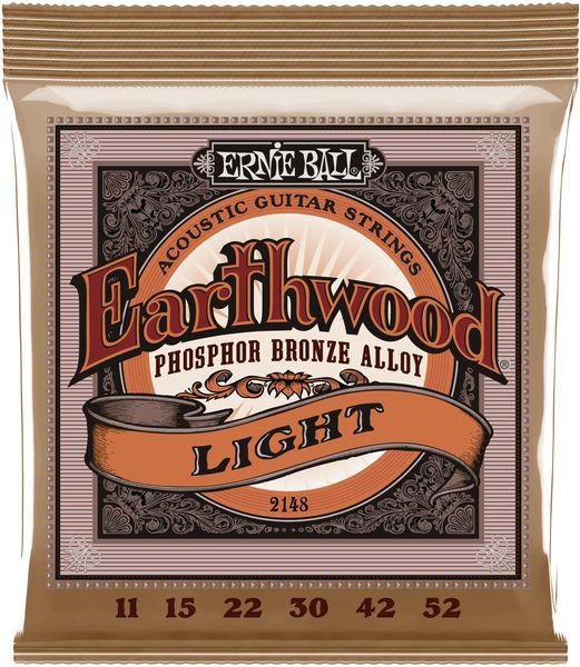 Ernie Ball 2148 Earthwood Phosphor Bronze Slinky 11-52 Acoustic Set
