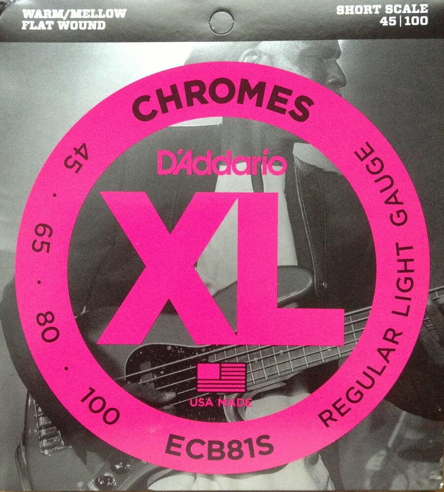D'addario ECB81S Short Scale Bass Strings (45-100)