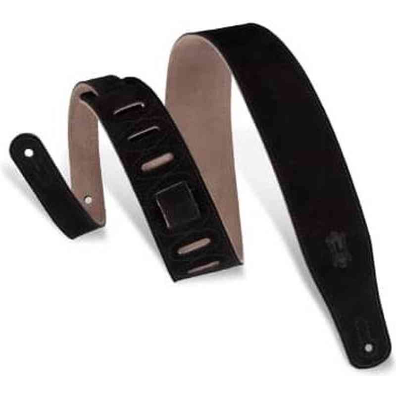 Levy's 2.5 Inch Suede Guitar Strap (Black)