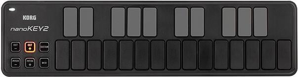 Korg NANOKEY 2 USB-Powered Slim-Line Keyboard Kontroller (Black)