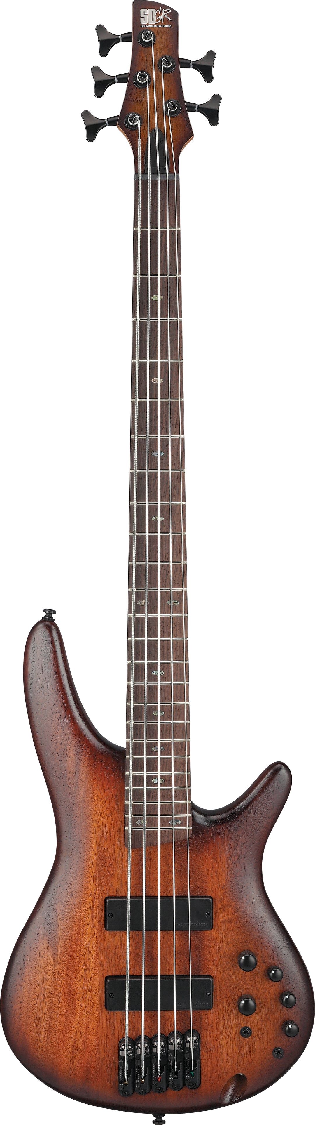 Ibanez SR505AMHL SR Standard 5-String Electric Bass Mahogany Brown Burst Low Gloss