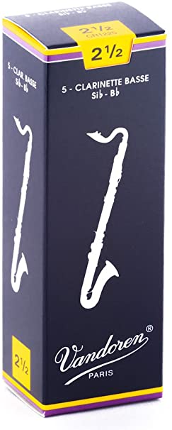 Vandoren CR1225 2.5 Bass Clarinet Reeds (5 box)