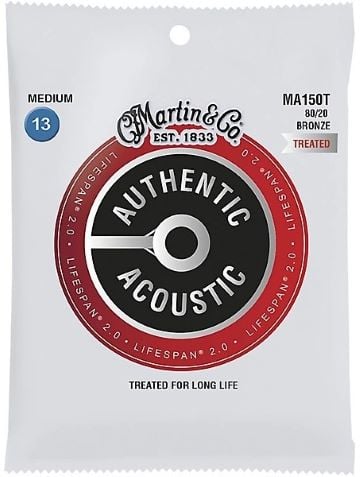 Martin MA150T Lifespan 2.0 80/20 Bronze Authentic Acoustic Guitar Strings - Medium