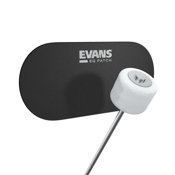 Evans EQPB2 Black Nylon EQ Double Pedal Bass Drum Patch (2 Count) 2
