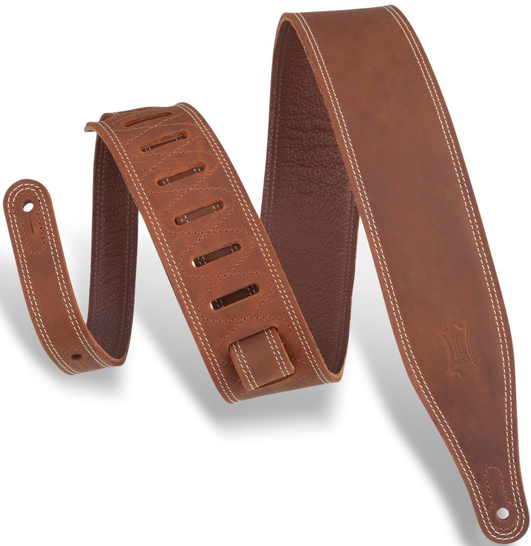 Levy M17BDS-BRN 2.5\" Wide Garment Leather Strap - Brown