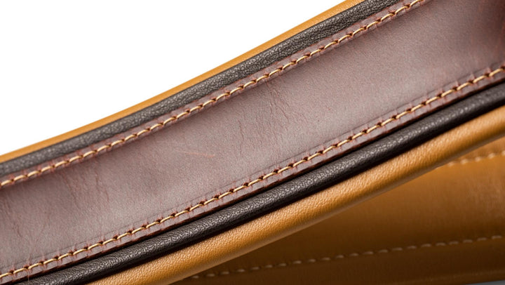 Taylor Ascension 3\" Cordovan Leather Guitar Strap - Black/Butterscotch 7