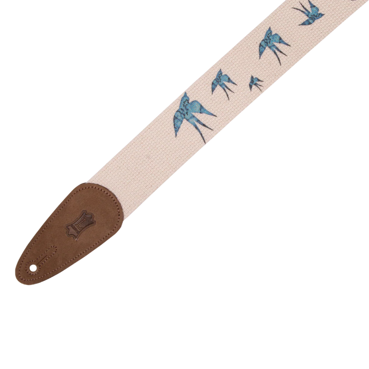 Levys MC8U-006 2\" Wide Cotton Guitar Strap - Blue Bird 3