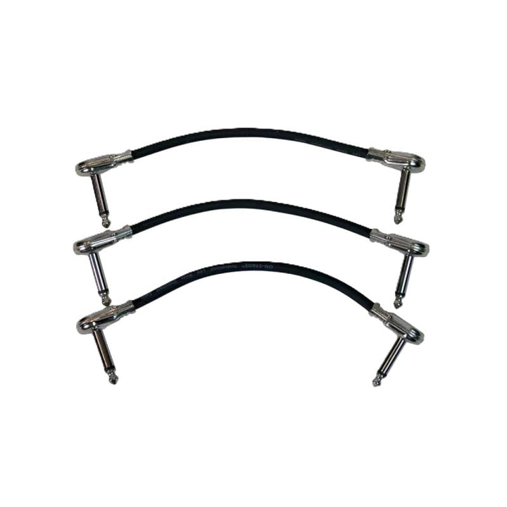Onstage PC506B-3PK 6\" Patch Cable with Pancake Connectors - Black (3 Pack) 2