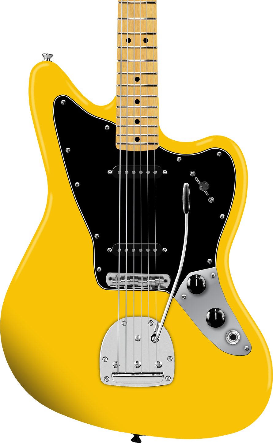 Squier FSR Jaguar Electric Guitar - Graffiti Yellow