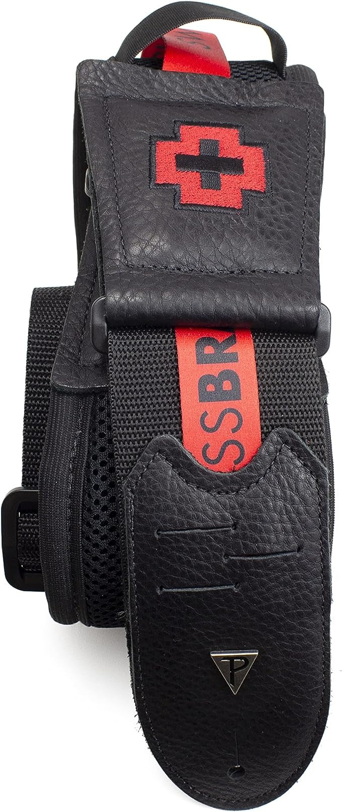 Perri's 8292 3.5\" Neoprene Guitar Strap - Swiss Brand Red Cross 2