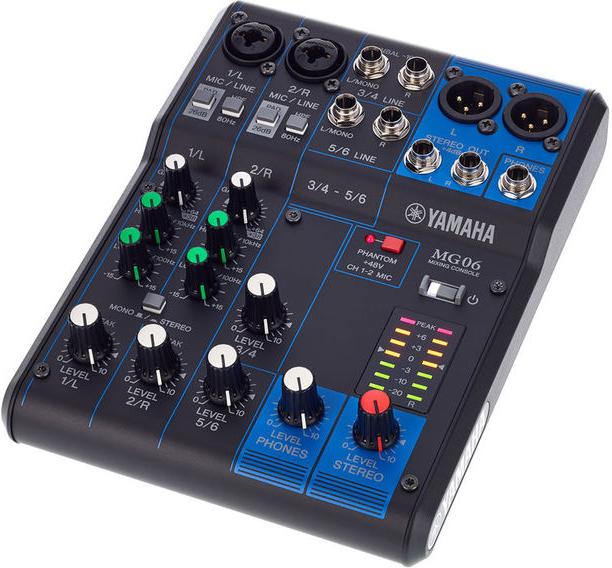 Yamaha MG06 6 Channel Mixer 2