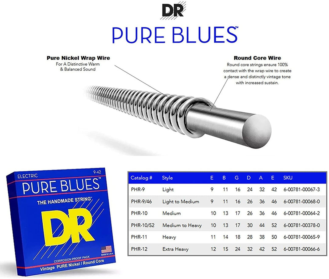 DR PHR11 PURE BLUES (.011-.50)