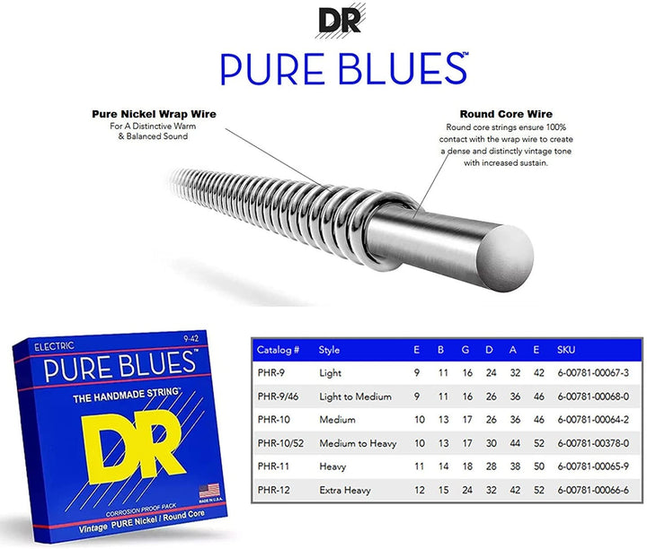 DR PHR11 PURE BLUES (.011-.50)