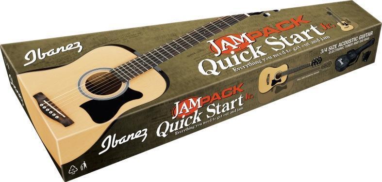 Ibanez IJV30 3/4 Size Acoustic JamPack Guitar Package Includes Gigbag, Tuner and More!