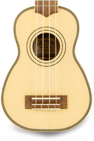 Lanikai SPST-S Solid Spruce-Top Soprano Ukulele with Gig Bag