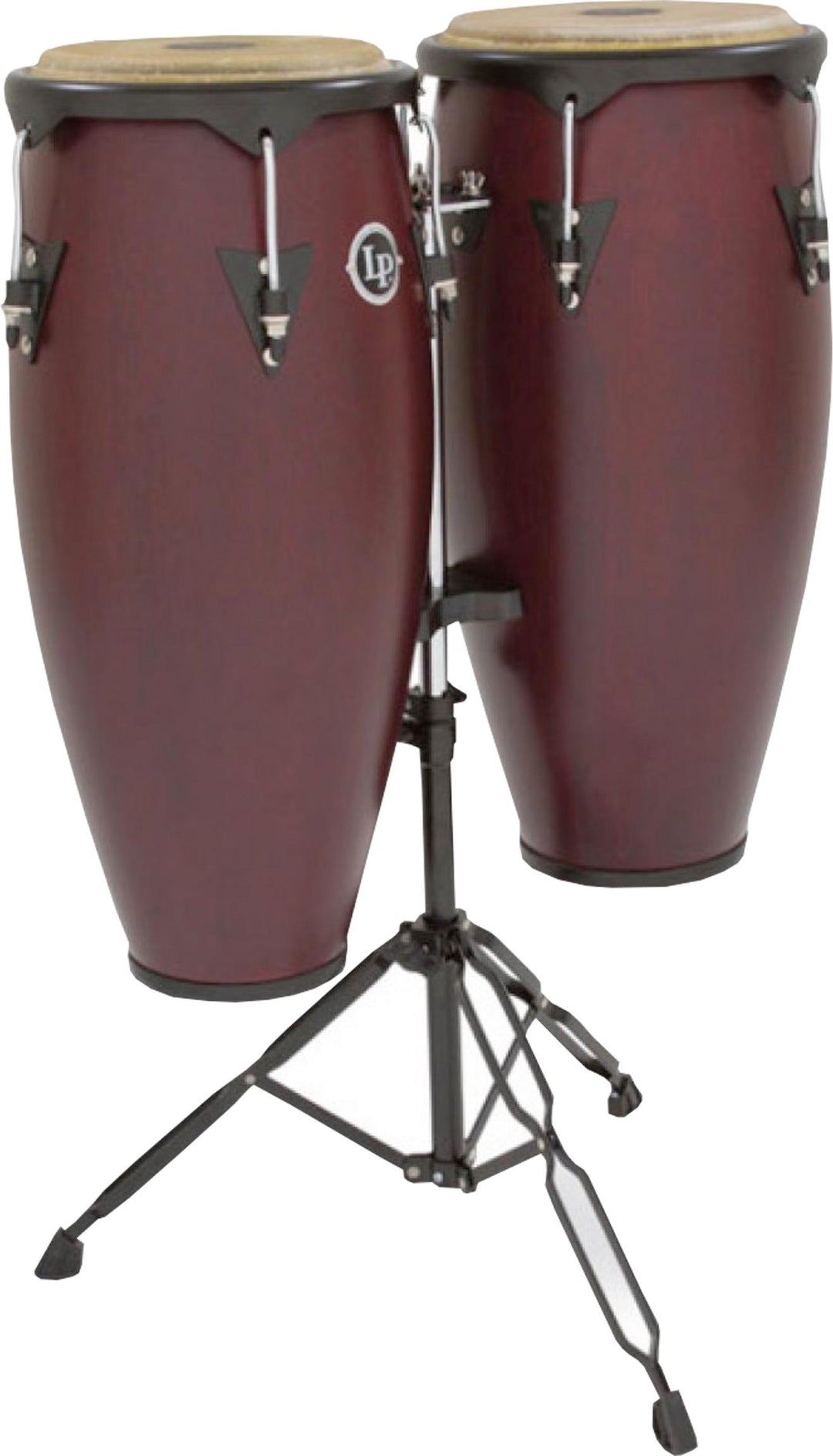 Latin Percussion LP646NY-DW Conga Set With Stand  - Dark Wood