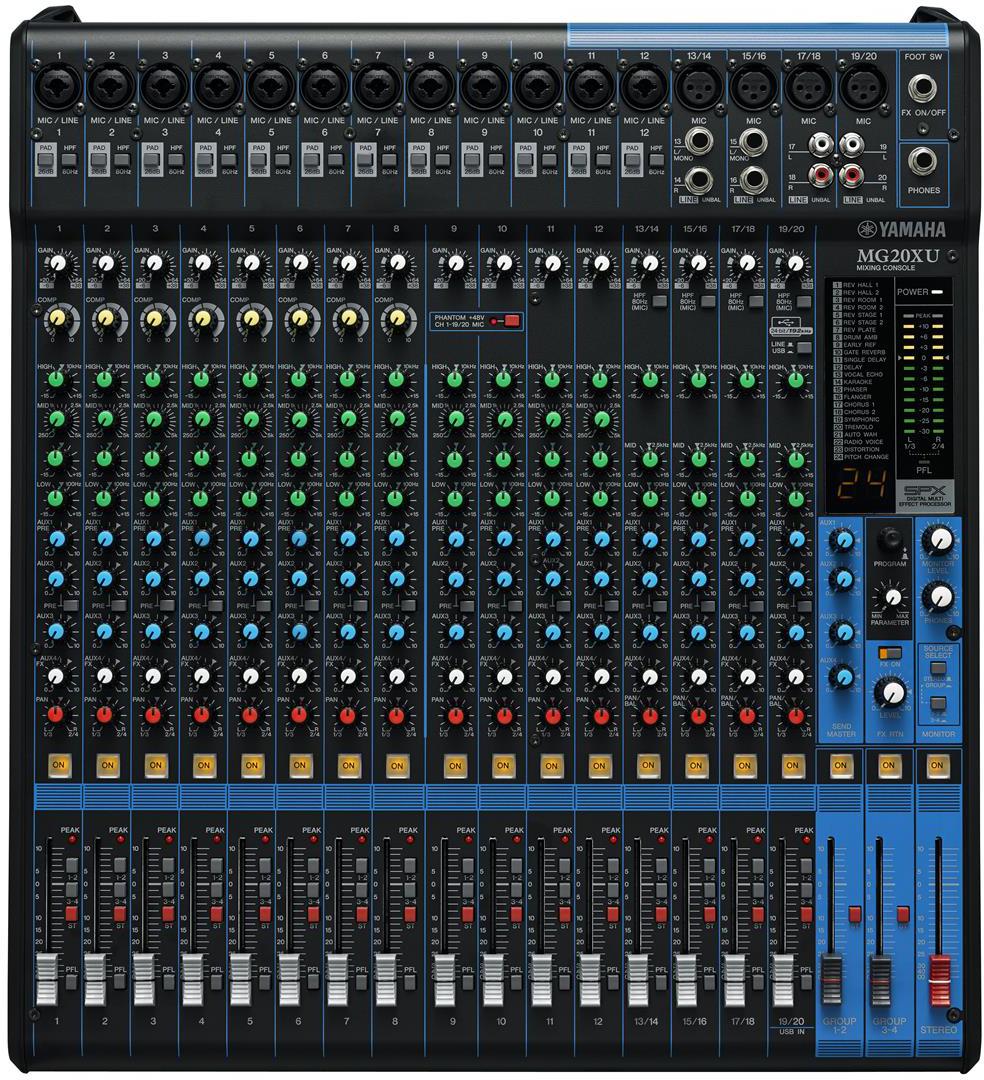 Yamaha MG20XU 20-Channel Mixer with FX and USB