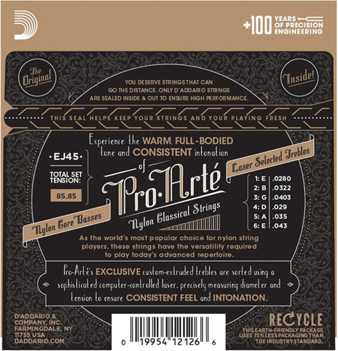 D'Addario EJ48 Classical Gold Hard Tension String Set 2