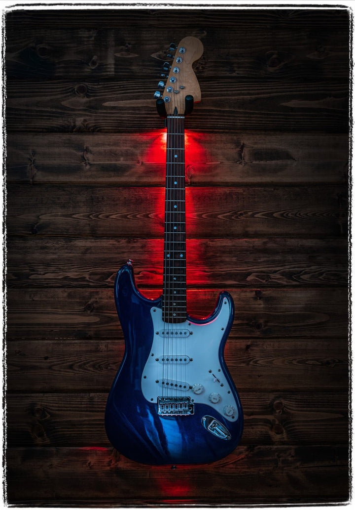 MuzicLight MZW102 Guitar Wall Hanger | Backlit - Red 3