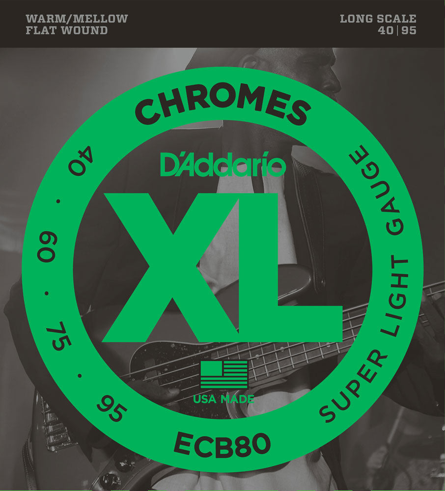 D'Addario ECB80 Soft Bass Flatwound Set 40-95
