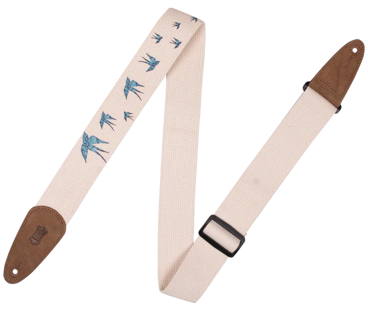Levys MC8U-006 2\" Wide Cotton Guitar Strap - Blue Bird