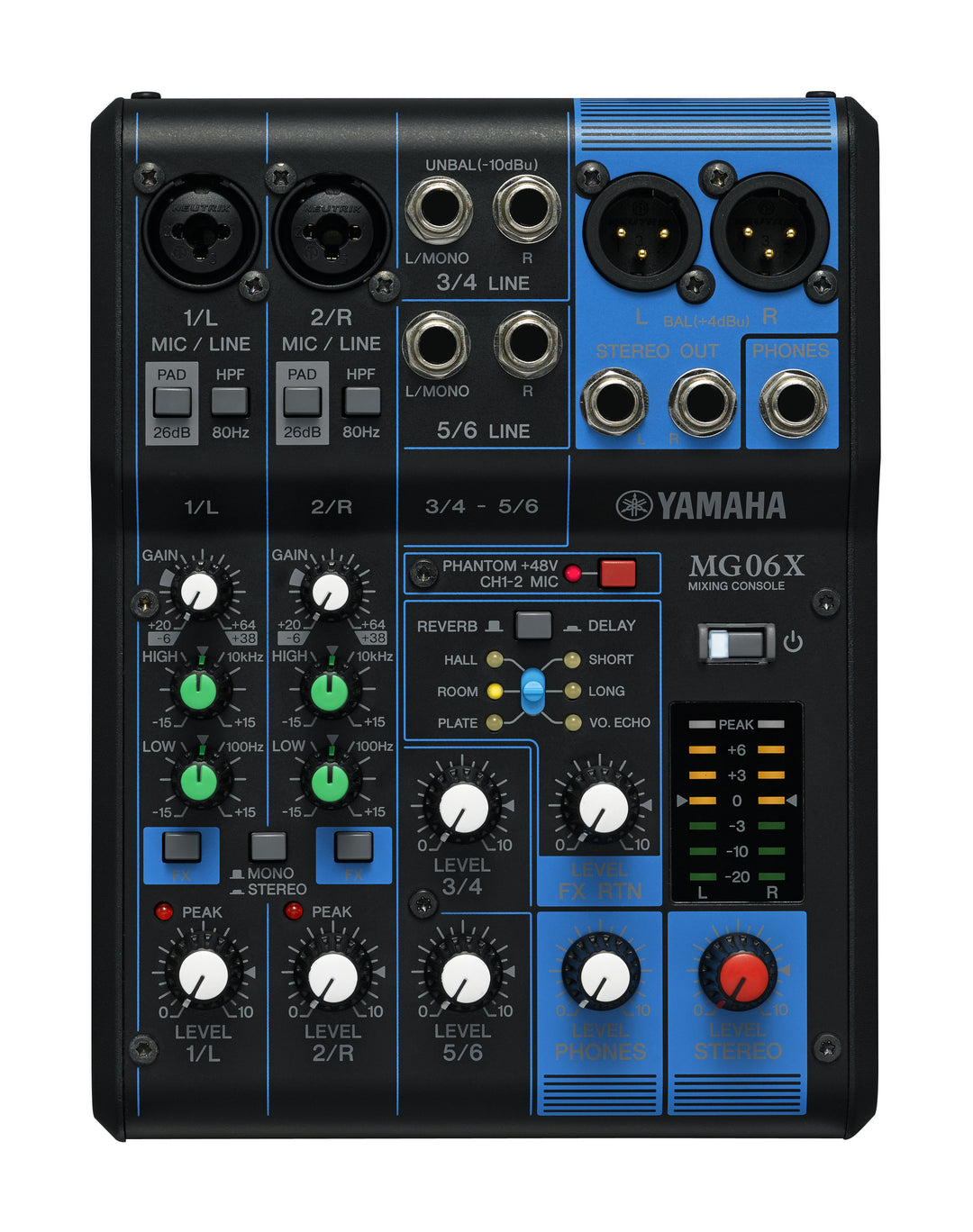 Yamaha MG06X 6 Channel Mixer with On-Board Effects