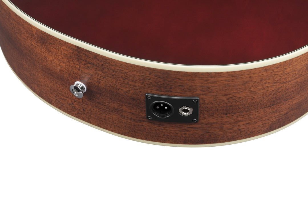Ibanez AE100BUF Grand Auditorium Acoustic Electric Guitar - Burgundy Flat 4