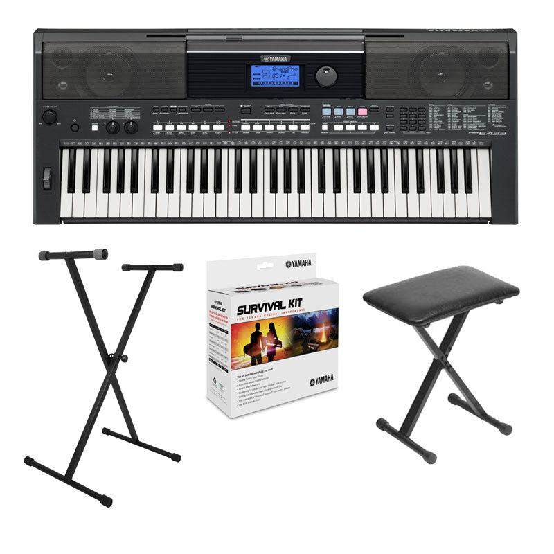 Yamaha PSRE443 Portable Keyboard Bundle