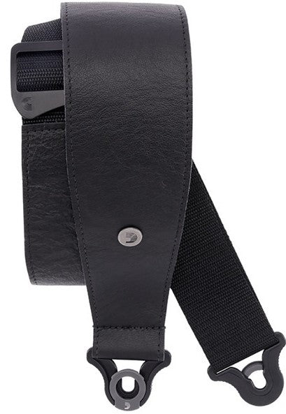 D'Addario Comfort Leather Auto Lock 3" Guitar Strap - Black