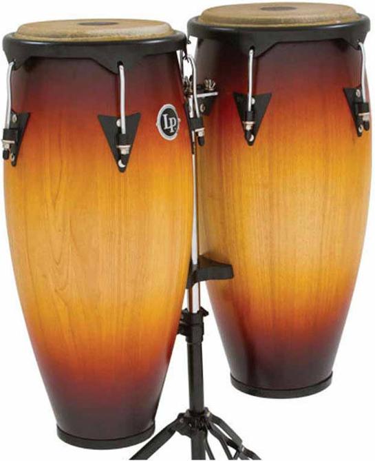 Latin Percussion LP646NY-VSB City Series Conga Set With Stand (Sunburst) 2